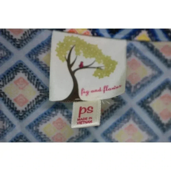 Fig & Flower Long Sleeve Button-Up Floral Blouse-P/S-Cottagecore-Mixed Prints - Picture 5 of 11